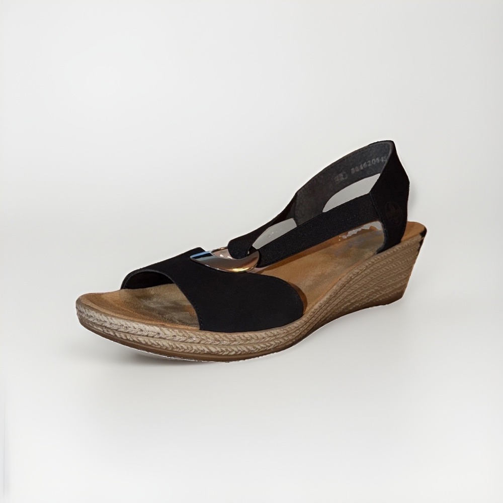 Rieker Fanni H6 Wedge Slingback Island Comfort Sandals Woman's Size 11 EUR 42